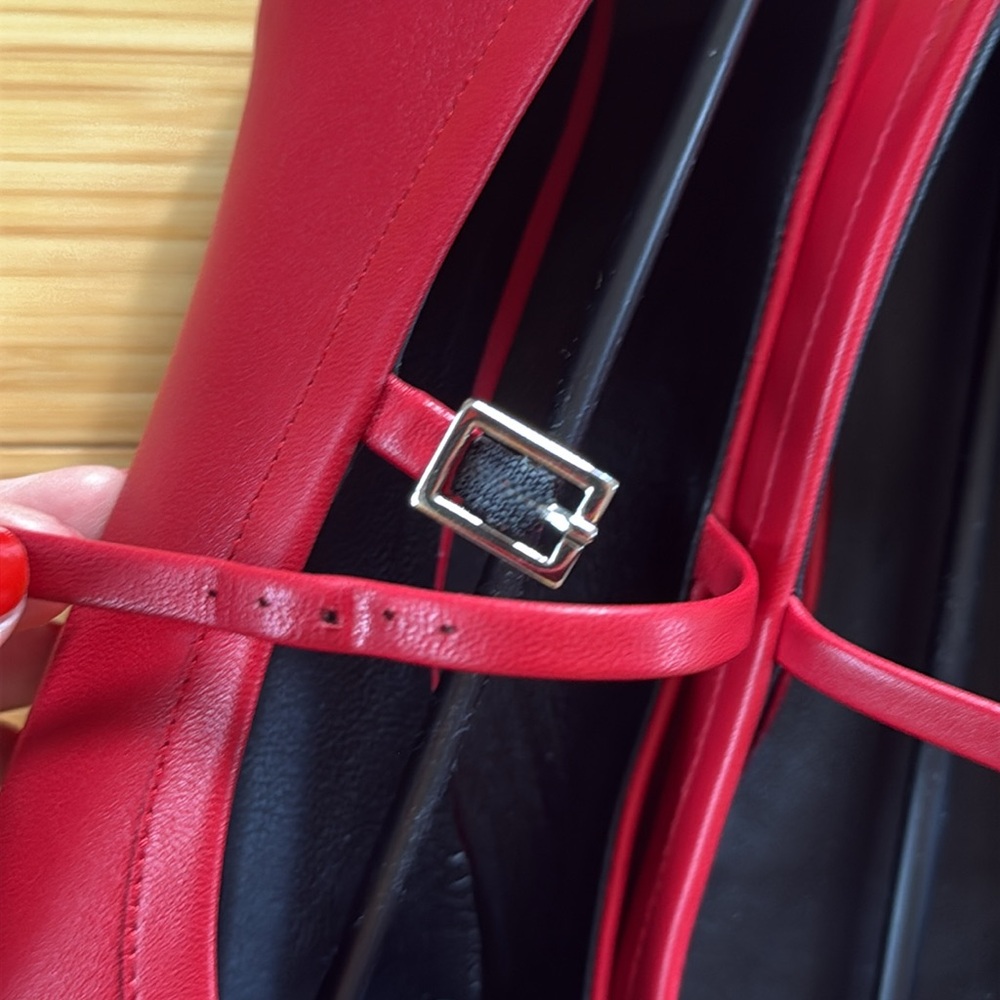 M. Gemi ‘The Margherita’ Mary Jane flats in Sunset Red, size 37 - Picture 8 of 14